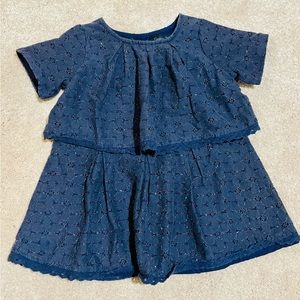Cynthia Rowley Navy Short Sleeved Toddler Dress